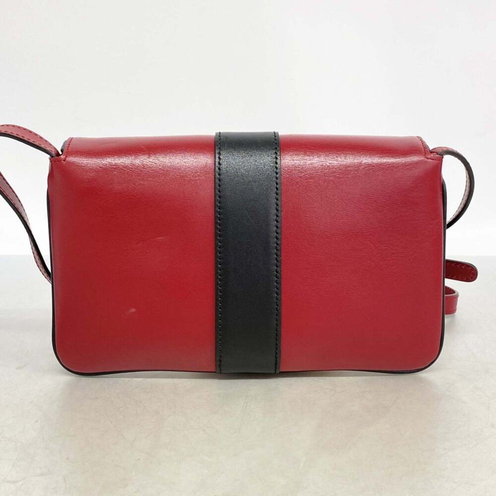 GUCCI Red Leather GG Marmont Shoulder Bag - Picture 12 of 12